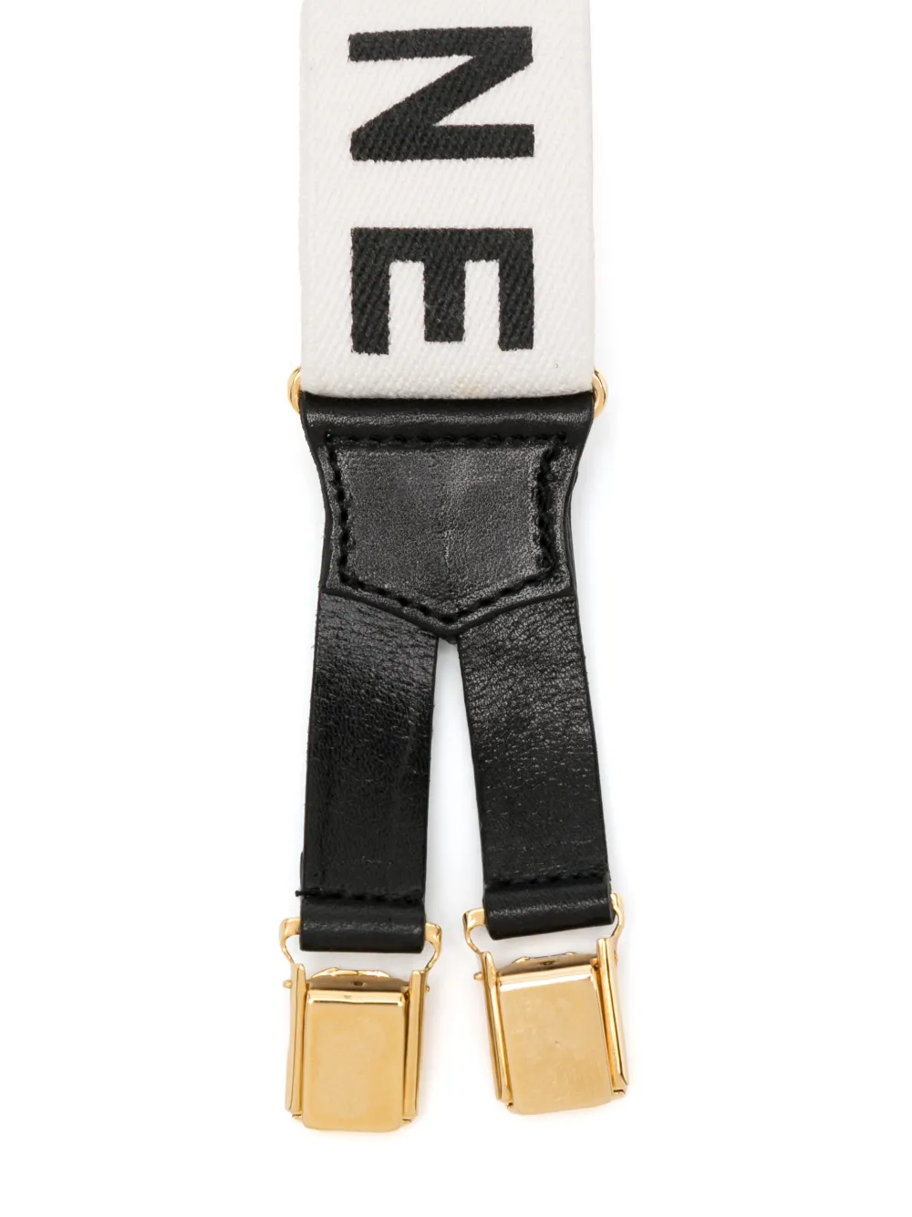 CHANEL Pre-Owned 1990s logo-print canvas suspenders - Wit