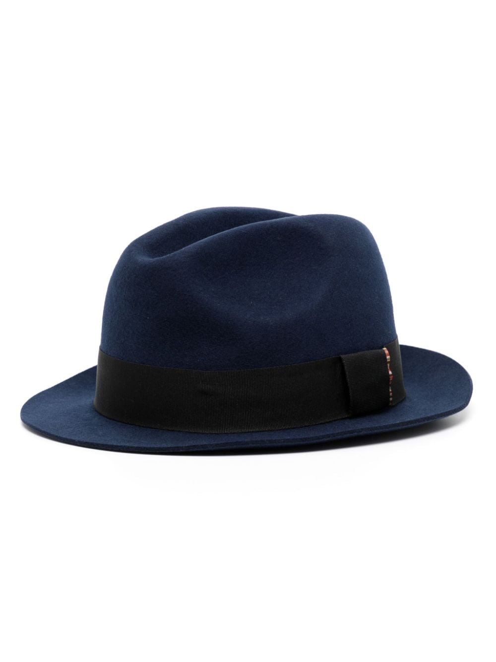 Paul Smith Wollen fedora hoed met streep detail Blauw