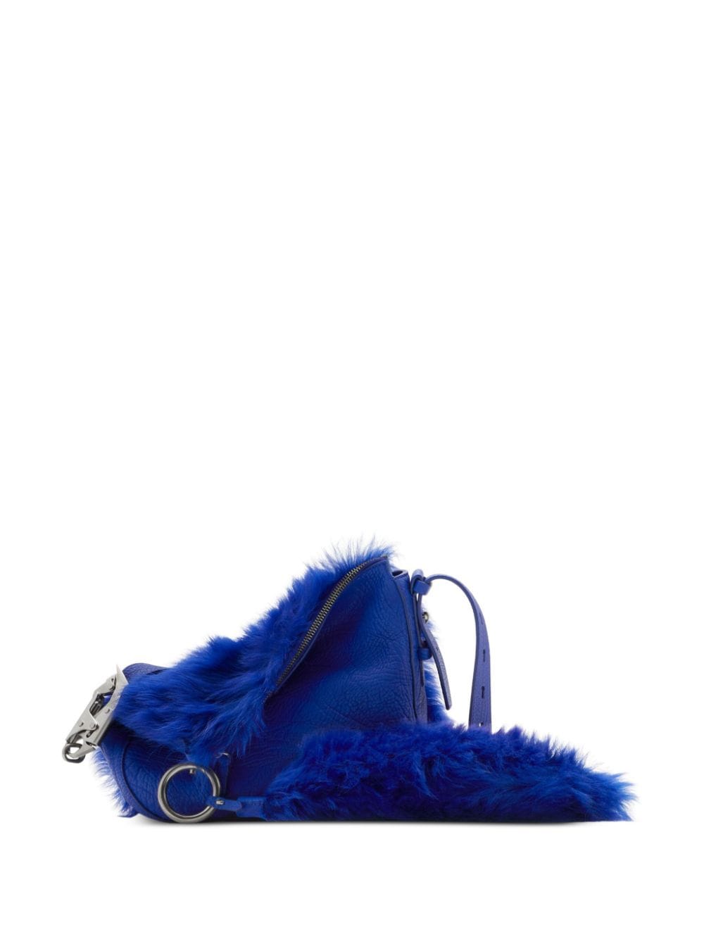 Burberry small Knight faux-fur shoulder bag - Blu