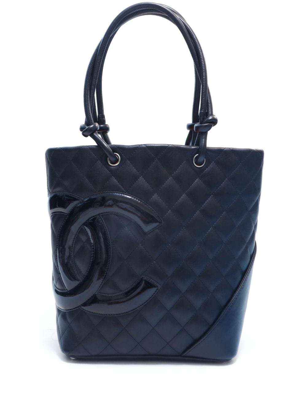 Pre-owned Chanel 2005 Cambon Tote Bag In Black