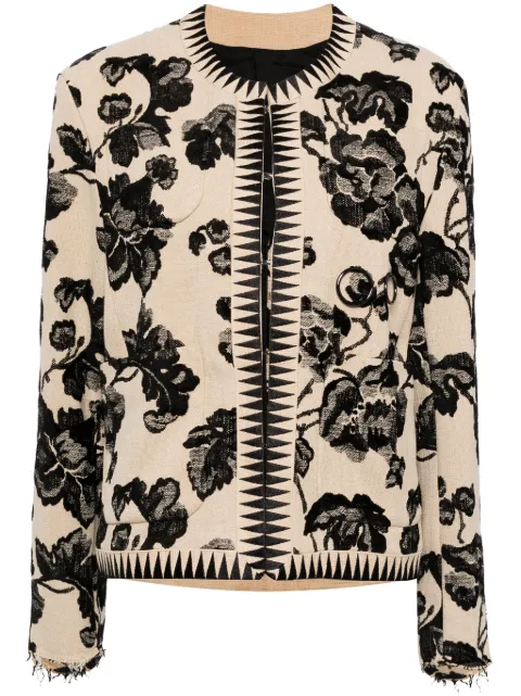 Undercover chamarra con motivo floral en jacquard
