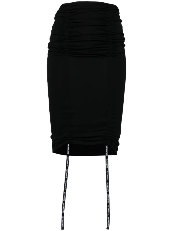 VETEMENTS Ruched Pencil Skirt Black FARFETCH CA