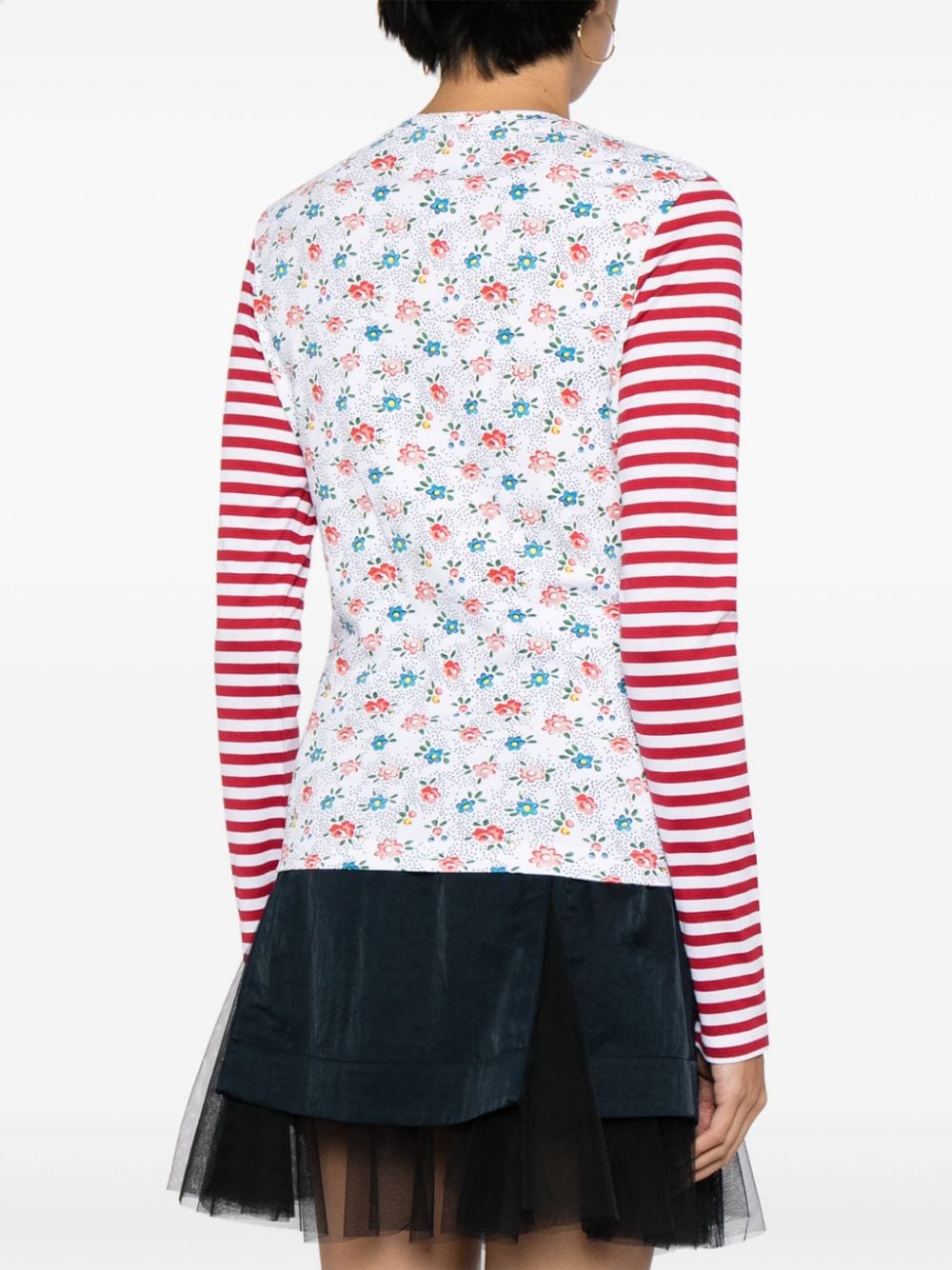 Molly Goddard T-shirt van stretch-katoen met bloemenprint Veelkleurig