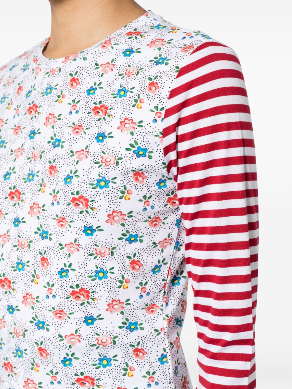Shop Molly Goddard Floral-print Stretch-cotton T-shirt In Multicolour