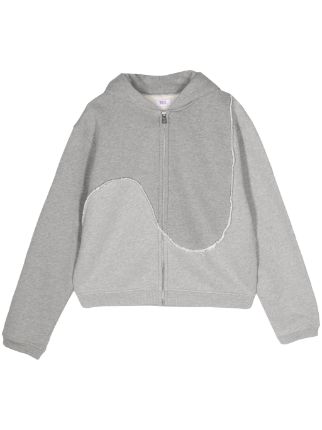 ERL Swirl zip-front Cotton Hoodie | Grey | FARFETCH