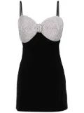 MACH & MACH crystal-embellished mini dress - Black