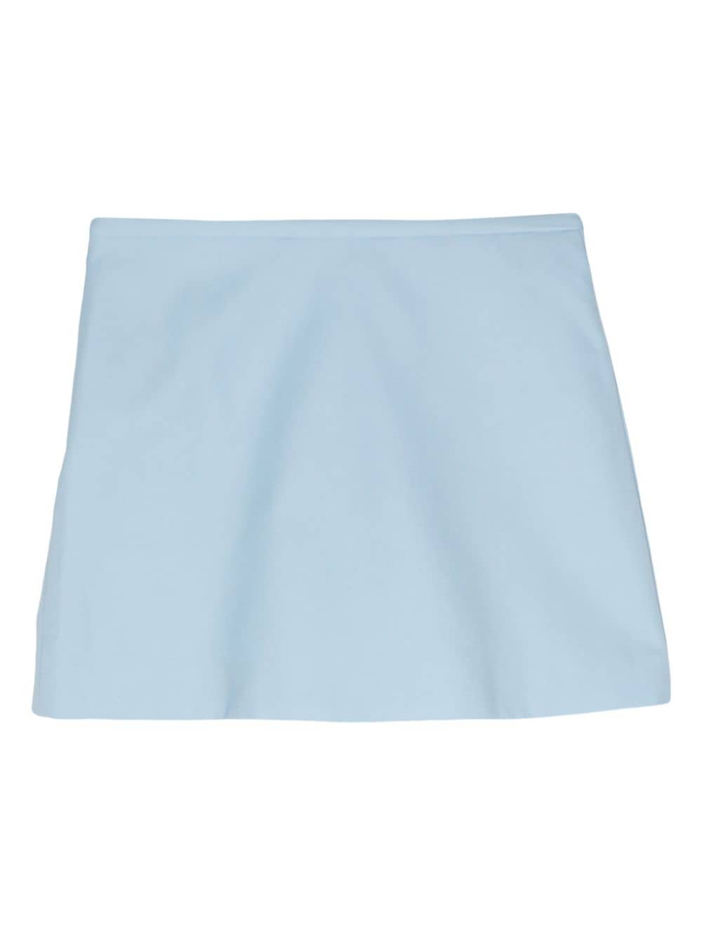 Shop Mach & Mach Slit Detail Knitted Miniskirt In Blue