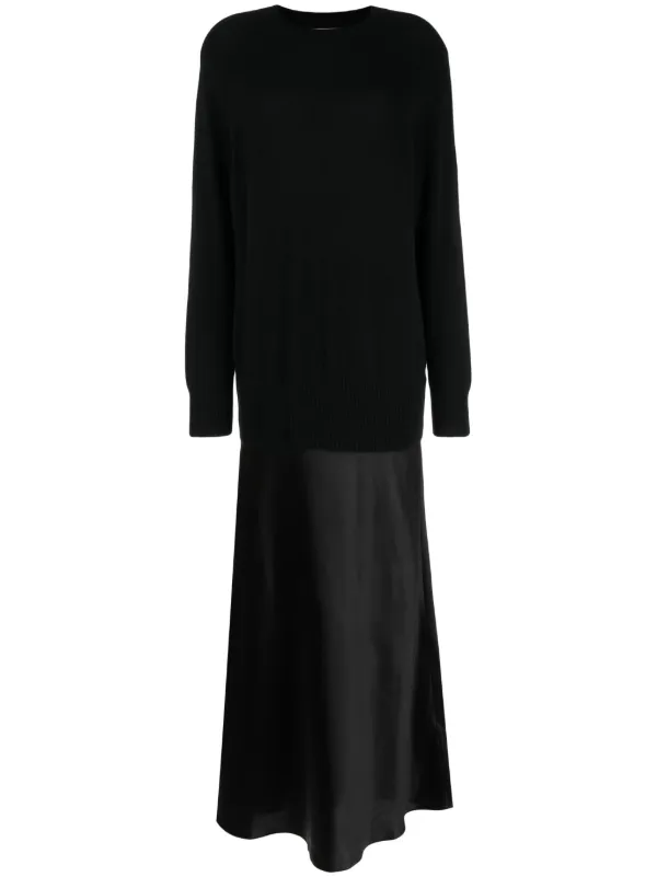 Christopher Esber Monument Bi-material Dress - Black - XS