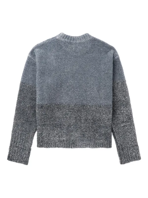 ERL skull-embellishment crew-neck Sweater | Grey | FARFETCH JO