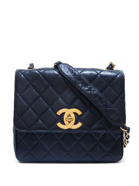 HOT SALE CHANEL 1995 diamond-quilted shoulder bag Women