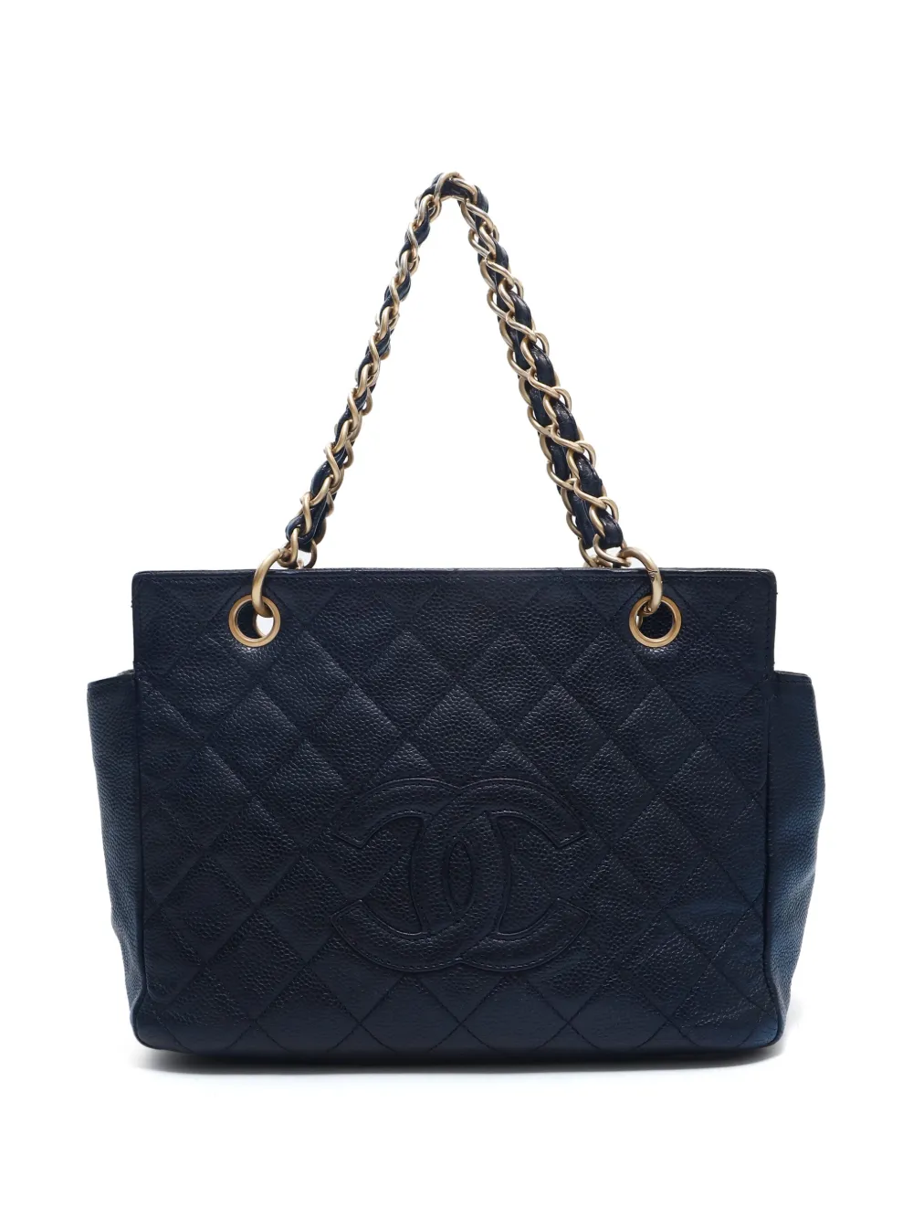 Pre-owned Chanel 2000 Diamond-quilted Tote Bag In Black