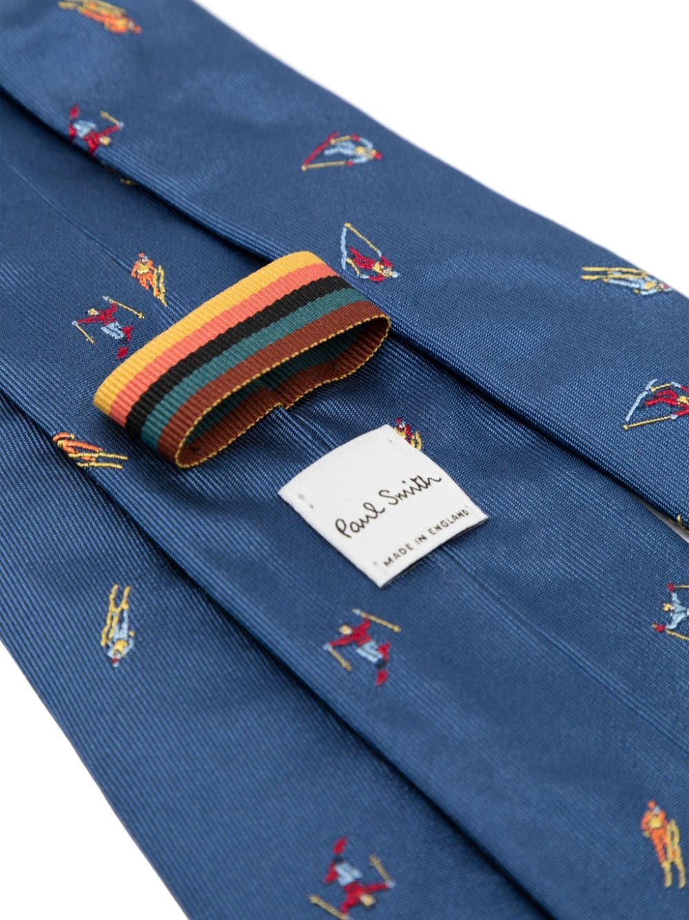 Shop Paul Smith Embroidered-design Silk Tie In Blue
