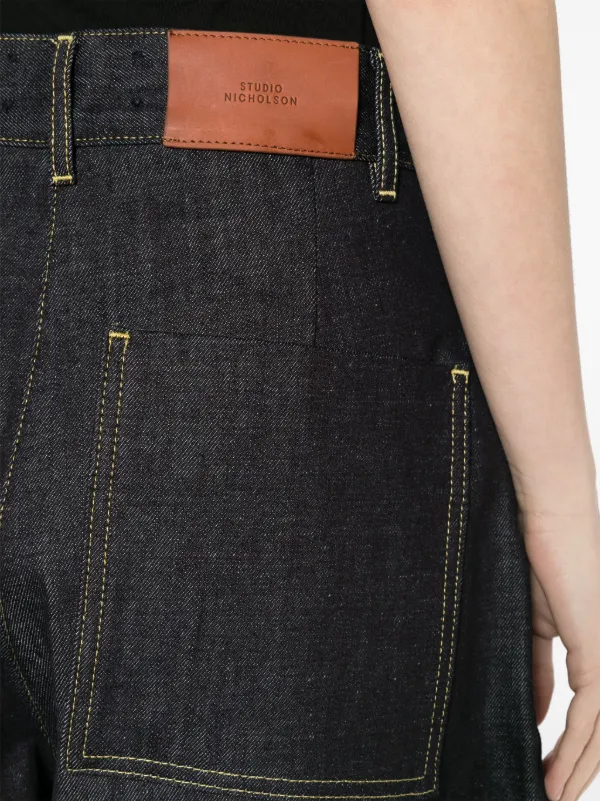 Studio Nicholson wide-leg Cropped Jeans | Blue | FARFETCH
