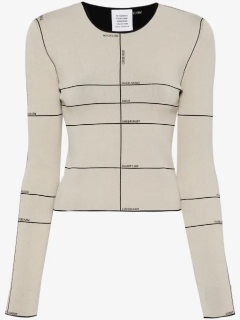 VETEMENTS intarsia-knit long-sleeved top
