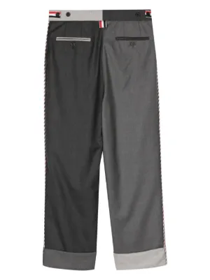 パンツ THOM BROWNE Women Straight Pants FJQ001F 00535982 Grey Thom Browne Light Grey 4-Bar Engineered Track Pants, Brand