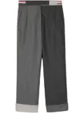 Thom Browne two-tone straight trousers - Grey
