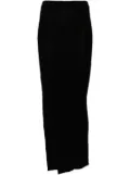 Rick Owens Ziggy ribbed-knit maxi skirt - Black