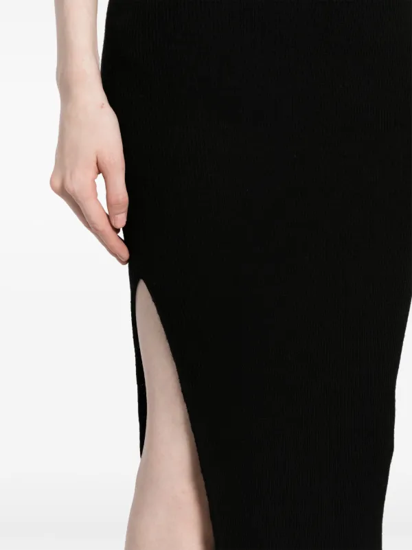 Rick Owens Ziggy ribbed-knit Maxi Skirt | Black | FARFETCH Rick Owens Ziggy ribbed-knit Maxi Skirt | Black | FARFETCH