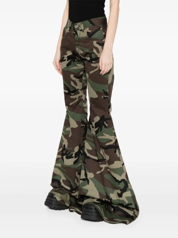 VETEMENTS カモフラージュ フレアパンツ | グリーン | FARFETCH JP