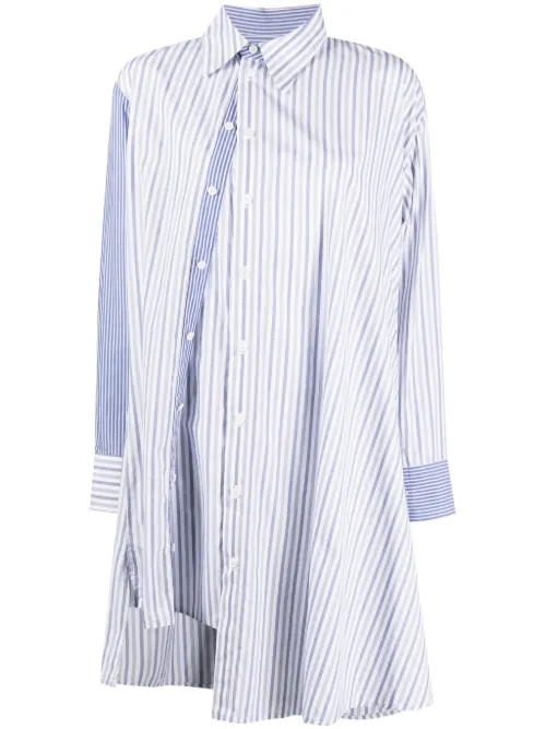 Chemise rayée en coton à design asymétrique - Yohji Yamamoto - Modalova