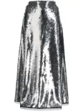 Molly Goddard sequinned midi skirt - Silver