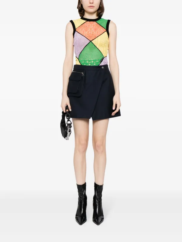Marine Serre クロシェニット トップ | ブラック | FARFETCH JP