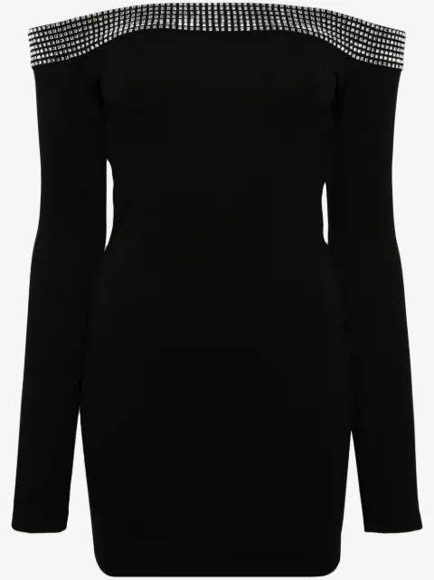 David Koma crystal-embellished off-shoulder dress