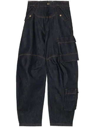 デニム・ジーパン Darkpark Rosalind' Pants DARKPARK Rosalind テーパード カーゴジーンズ | ブルー