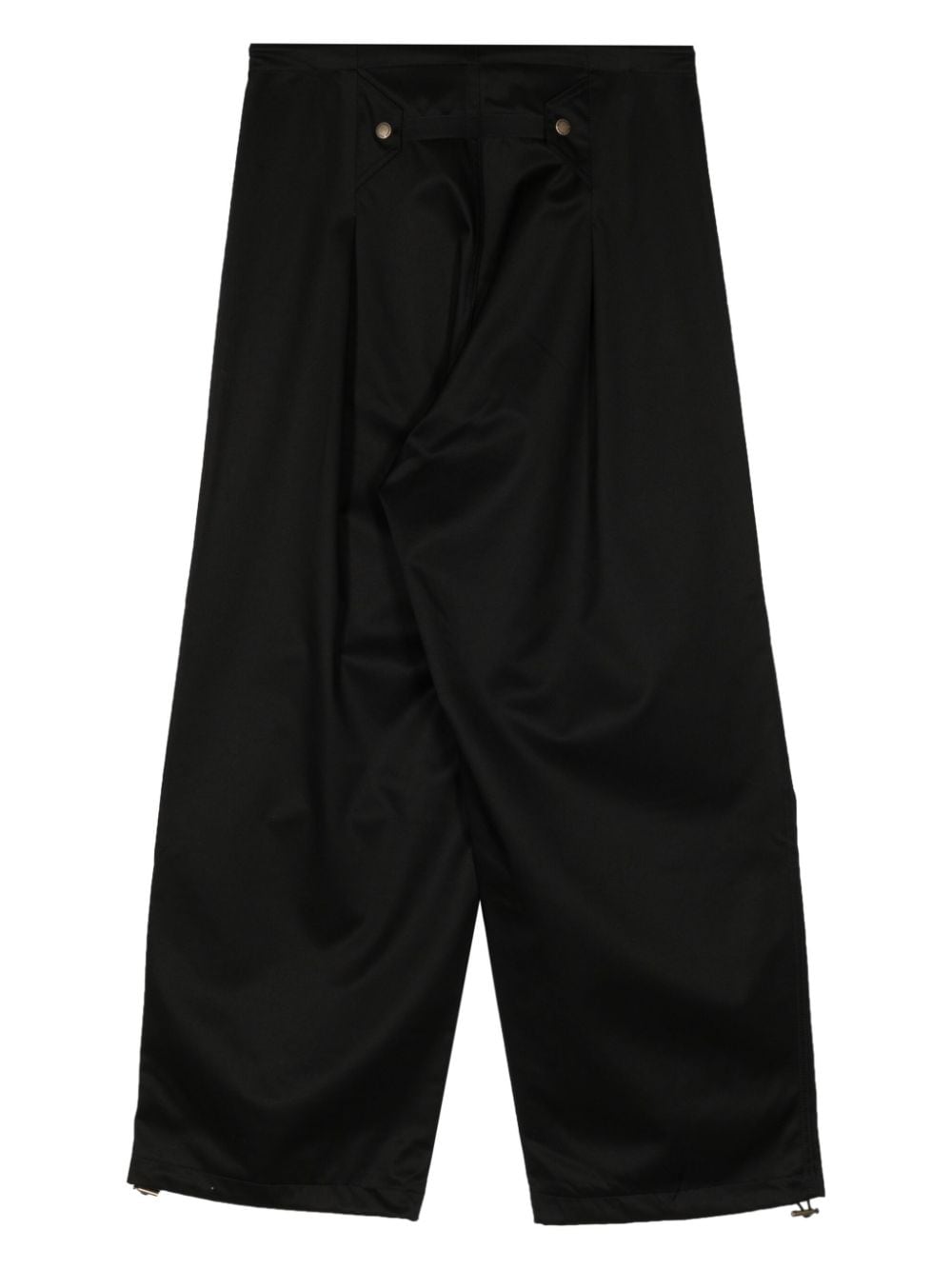 Shop Darkpark Daisy Wide-leg Trousers In Black