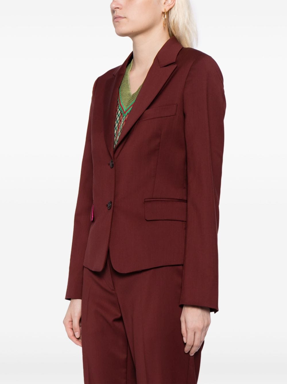 Shop Paul Smith Single-breasted Wool Jacket In Red