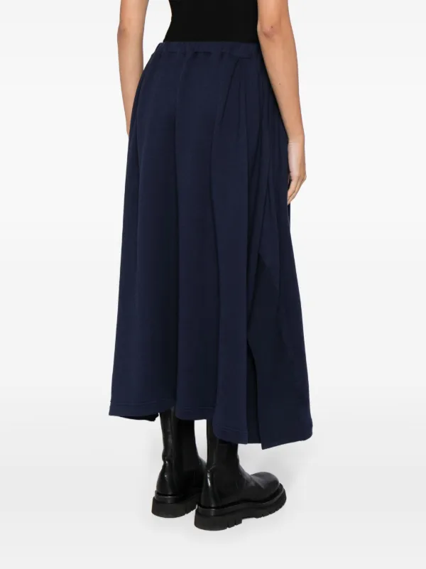 Yohji Yamamoto ハイウエスト プリーツスカート | ブルー | FARFETCH JP