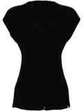 Studio Nicholson cap-sleeved peplum top - Black