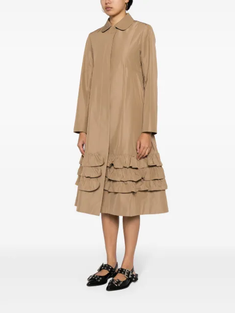 Molly Goddard Lacey ruffle-trim twill coat MGPS2402LACEYCOAT - 2
