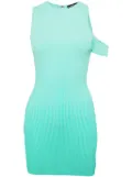David Koma ribbed-knit gradient minidress - Green