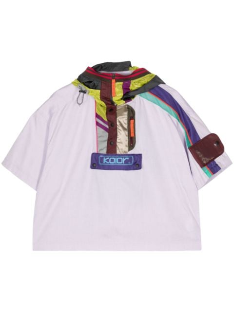 Kolor colour-block short-sleeve hoodie