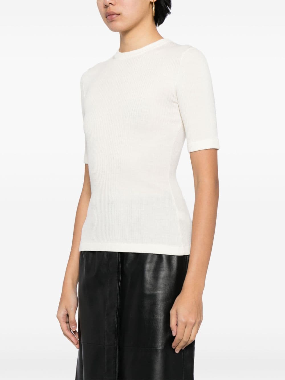 Shop Khaite The Ange Wool-blend Top In White