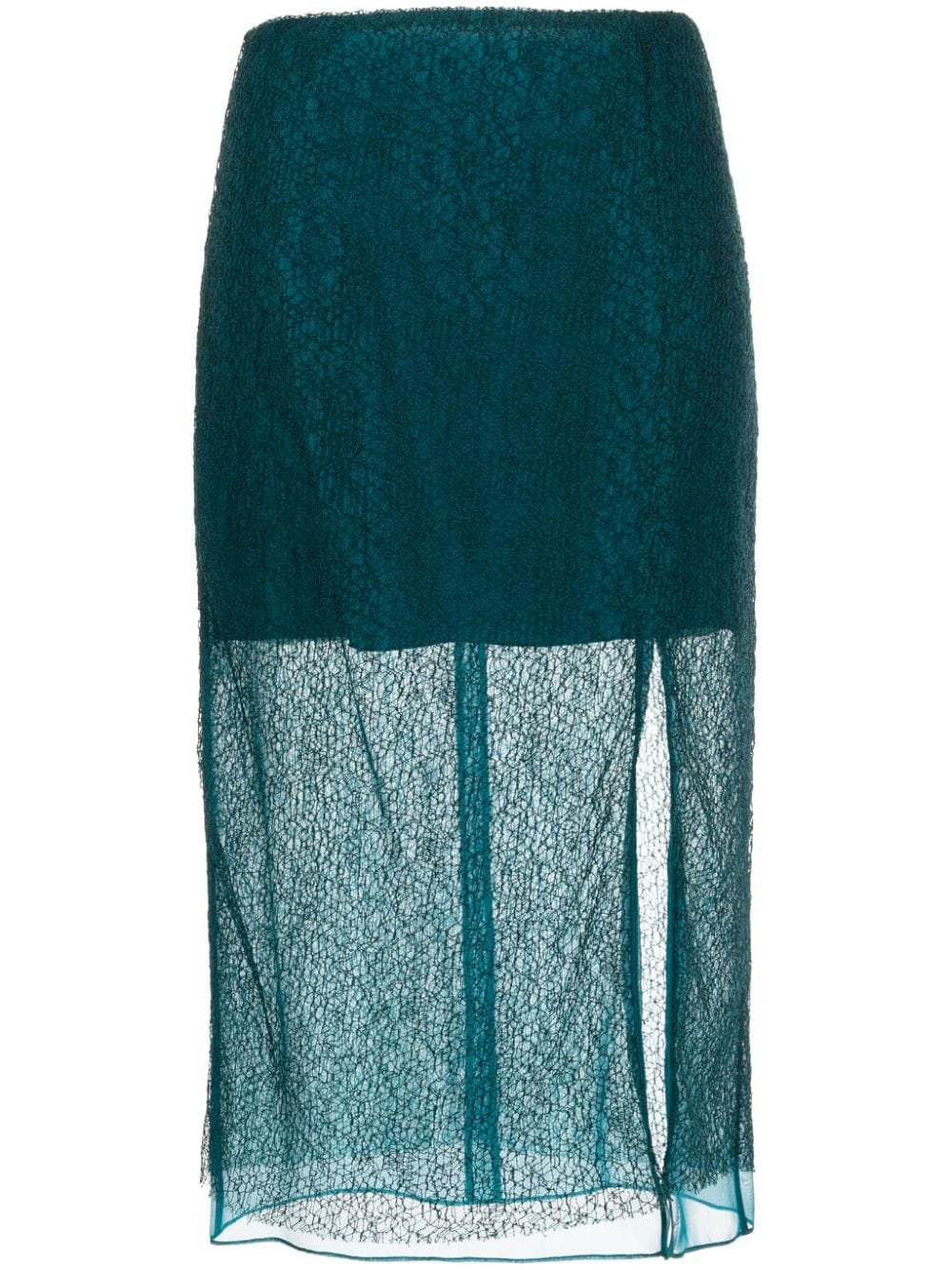 Jason Wu double-layered silk skirt - Verde