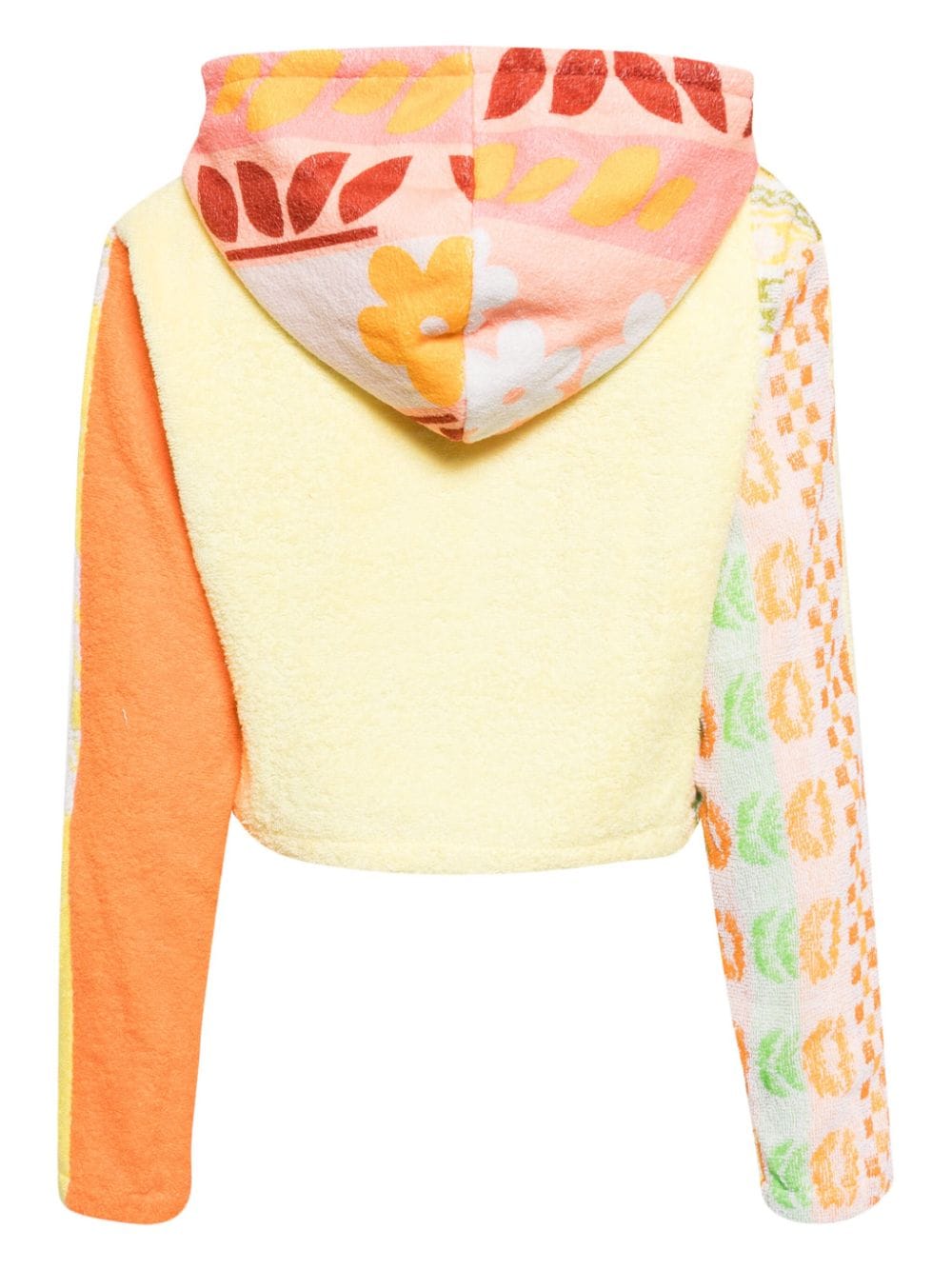 Shop Cavia Colour-block Terry-cloth Hoodie In Orange
