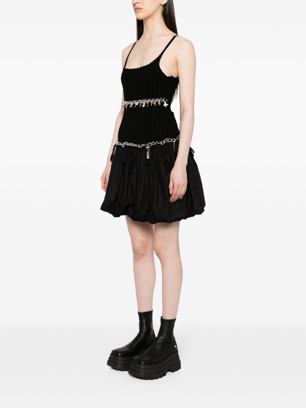 Shop Chopova Lowena Flip Detachable-panel Minidress In Black