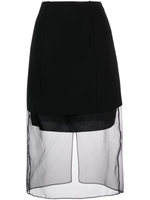 Jason Wu Collection high-waisted double-layered skirt