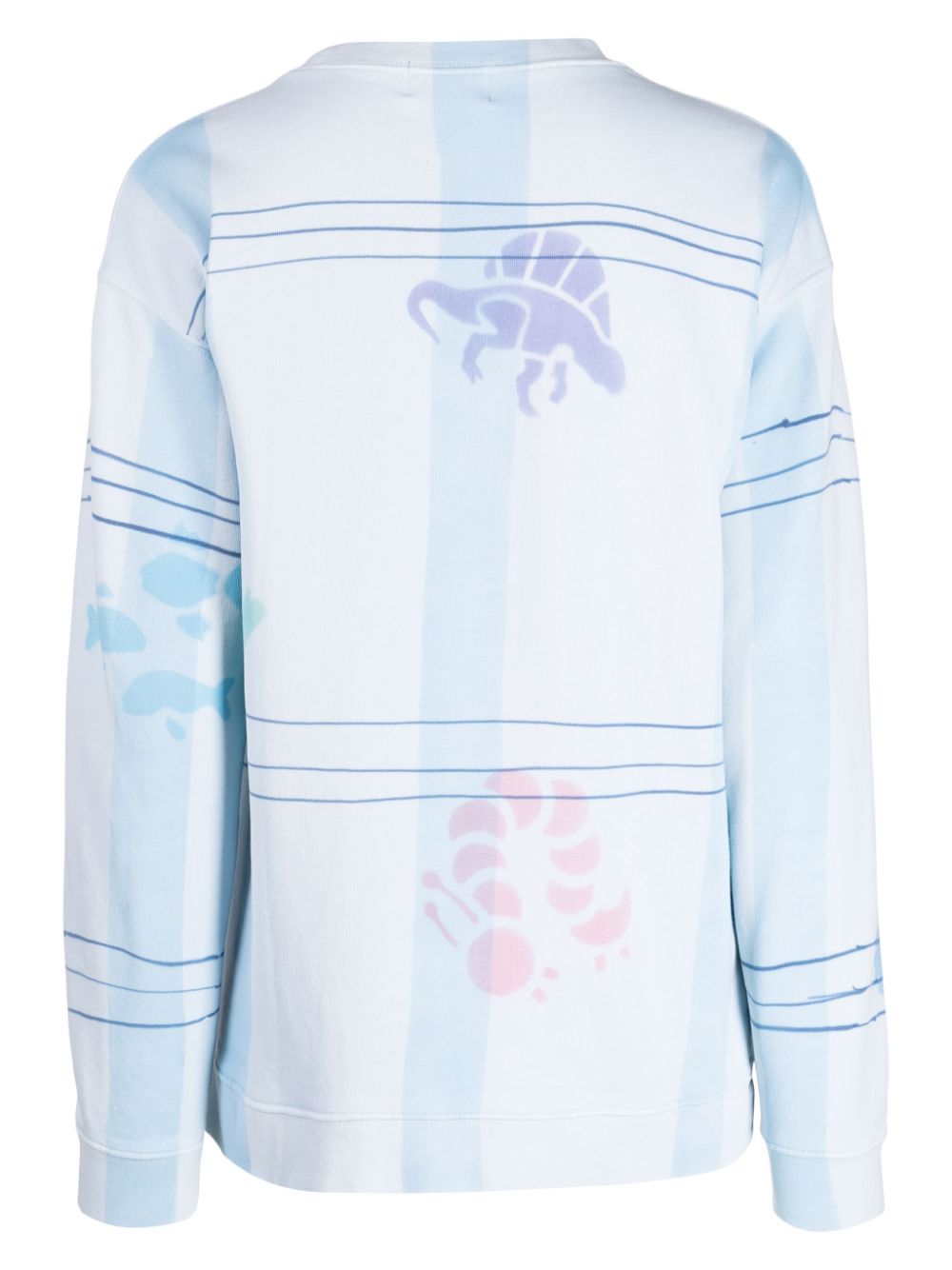 Shop Collina Strada Graphic-print Cotton Sweatshirt In Blue