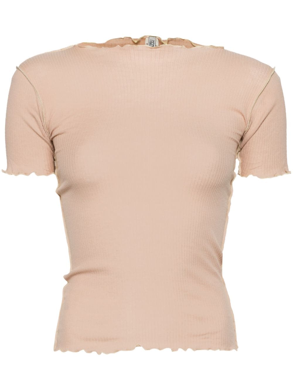 Baserange Vein Organic-cotton T-shirt In Brown