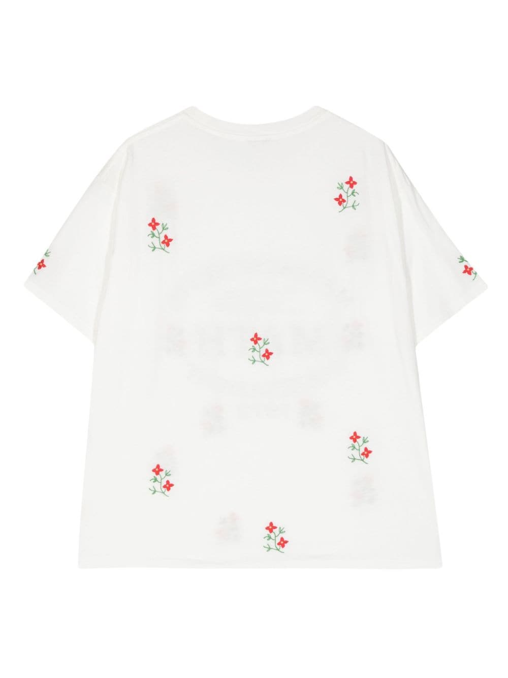Shop Bode Graphic-print Cotton T-shirt In White