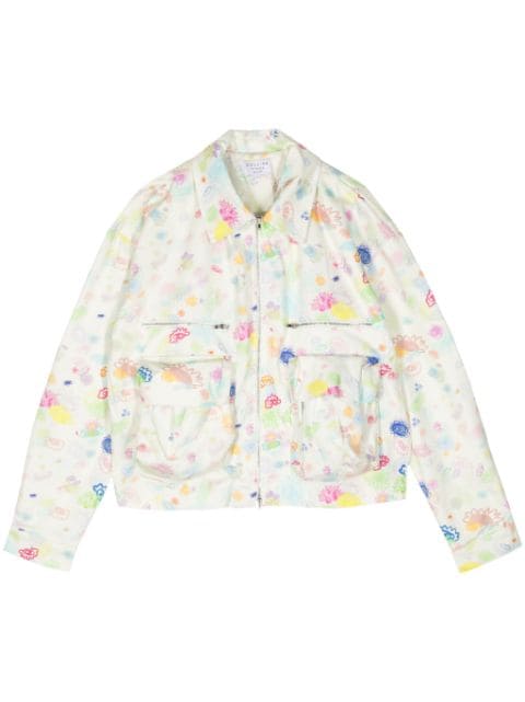 Collina Strada Bloom Doodle cotton twill jacket