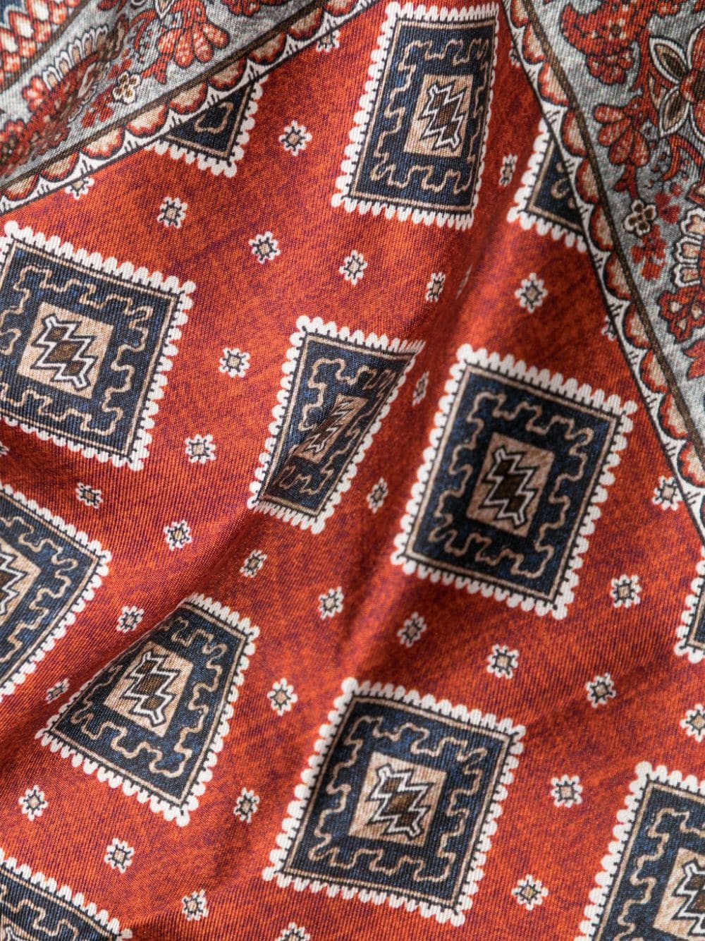 Shop Kiton Geometric-pattern Silk Tie In Mehrfarbig