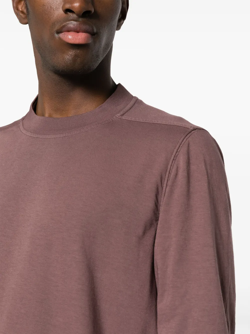 Shop Rick Owens Drkshdw Layered Crew-neck T-shirt In Purple