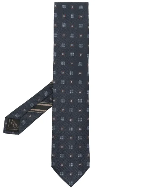 Brioni geometric-pattern silk tie