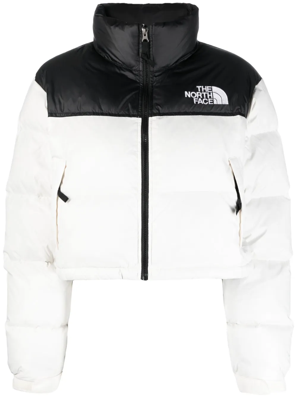 The North Face Nuptse Water Repellent 700 Fill Power Down Short Puffer Jacket In Black