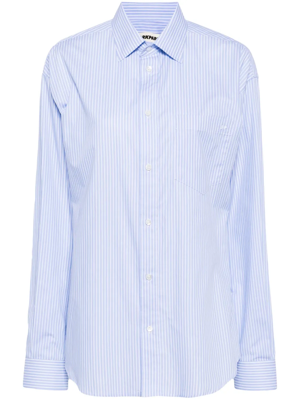 Darkpark Anne Striped Cotton Shirt In Blue