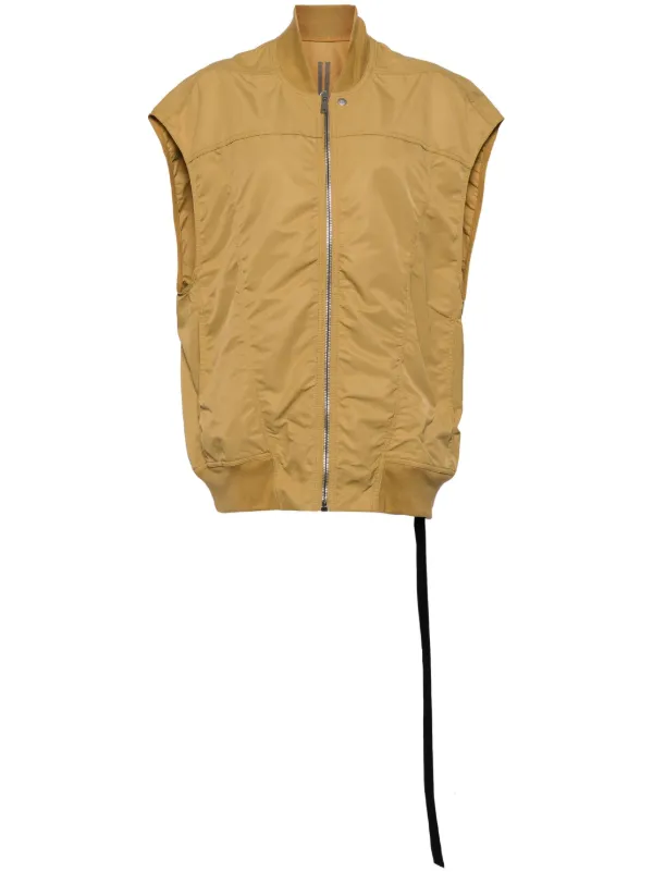Rick Owens DRKSHDW Jumbo Flight Zipped Gilet | Brown | FARFETCH